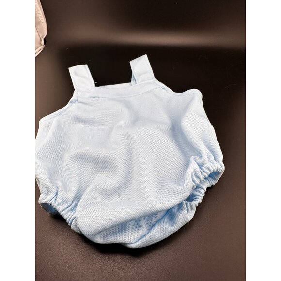 Vtg 1983 Cabbage Patch Kids Boys Blue Overalls Elephant Romper Coleco - Picture 4 of 4